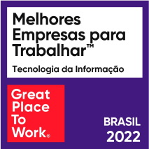 Imagem do logo do GPTW de Melhores Empresas em TI de 2022.